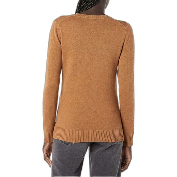 Amazon Women's Long-Sleeve V-Neck Sweater Mustard (60) - Picture 3 of 4